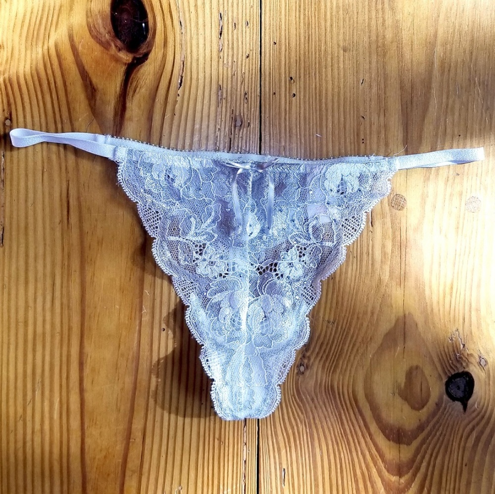 VS Very Sexy Lace Rhinestone V-String Panty